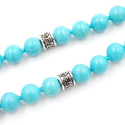 mala Beads Necklace for Women Man, mala Bracelet, Prayer Beads Necklace - color: green turquoise