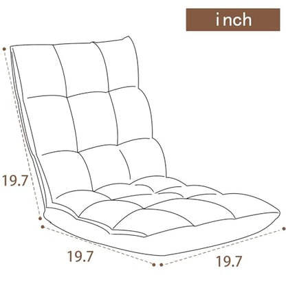 Indoor 5-Position Adjustable Floor Chair with Back Support Folding Padded Gaming Sofa Chair, Lounge Chair for Adults Video Gaming, Perfect for Meditation, Reading QL050-NA