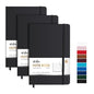 ViVin Lined Journal Notebooks,3 Pack,192 Pages,Medium 5.5 x 8.3 inch,College Ruled,A5 Hardcover Notebooks,Journaling Notebooks for Professional Office Work,Writing, School