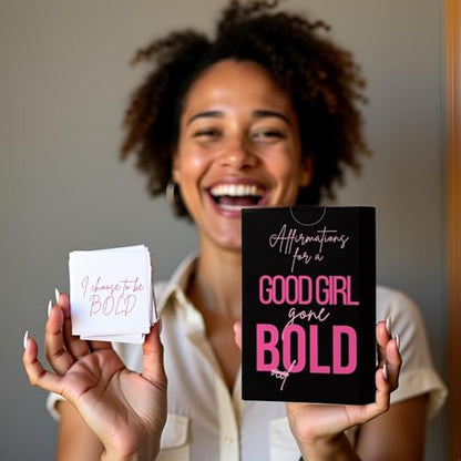 Affirmation Cards for a Good Girl Gone Bold - 52 Affirmation Cards for Women - Self Care Gifts for Women - Mindfulness Card - Positive Affirmations Cards - Small Valentine Gifts
