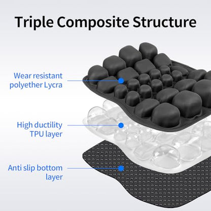 Lumbar Support Pillow for Car & Office Chair - Tailbone Pain Relief Air Seat Cushion for Driver, Wheelchair, Airplane Seat, Travel