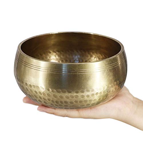 Healing Meditation Yoga Bowl Set Decorative-Wall-Dishes Resonancewith Mallet Handmade Tibetan Singing Bowl (Size : 8CM) ()