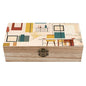 Large Wooden Storage Box With Lid And Front Clasp Mid Century Modern Wooden Jewelry Box Office Desk Organizer Bins Beautifully Keepsake Boxes Memory Boxes Jewelry Organizer