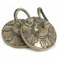 Mystery Mountain Tibetan Buddhist Tingsha Meditation Feng Shui Cymbals/Chimes - Mantra Design - 7cm Diameter TB1