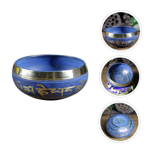 1set Copper Sound Bowl Yoga Meditation Instrument Singing Bowl Handcrafted Tibetan Nepal for Stress Relief Relaxation