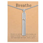 Anxiety Breathe Easy Necklace Mindfulness Breathing Necklace Breathlace Stainless Steel Pendant for Natural Calm & Stress Relief - color: Silver T