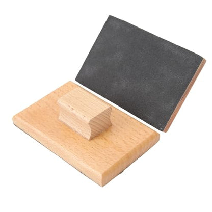 Wood Sand Blocks, 10x6cm Premium Beech Wood Musical Sand Block, Rhythm Blocks with Sandpaper Surface 1 Pair for Home Kindergarten Dance Class