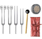 Tuning Fork Set 128Hz,136.1Hz,256Hz,384Hz with Activator Generates Weighted and Unweighted Sounds for Chakra Balancing,Yoga,Meditation and Relaxation
