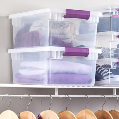 Sterilite 24-Pack ClearView Latch Box, Stackable Storage Organizer Bins for Home, 15 Quart - size: 24 Pack, style: 15 Quart
