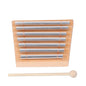 Focket 7 Tone Hand Chime, Bright Tones Aluminum Alloy and Beech Wood Meditation Chime, Percussion Instrument with Wooden Mallet for Yoga Meditation Classroom Mindfulness Practice
