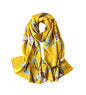 100% Mulberry Silk Long Scarf for Women Large Shawls for Headscarf and Neck- Oblong Hair Wraps with Gift Packed - color: Illuminating Yellow
