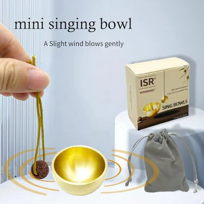 Mini Singing Bowls Set,Portable Sound Bowl Brass Handcrafted For Yoga,Meditation And Mindfulness,Chakra Healing Relaxation Gifts For Men,Women - color: singsing bowl-B