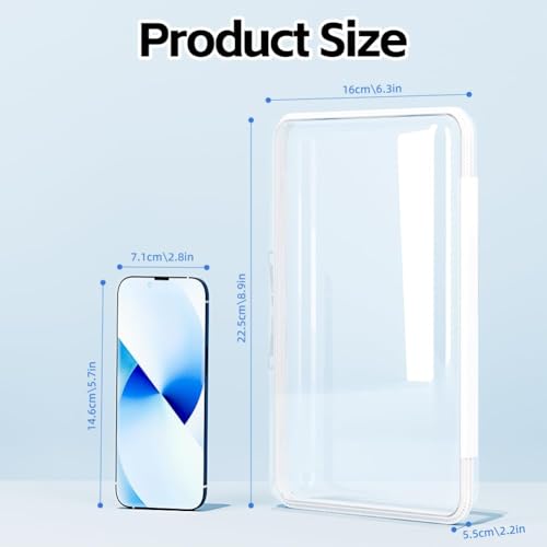 3 Pack Clear Hard Shell Zipper Case (M,M,M), 1.2mm Crush-Proof Transparent Storage Pouches, Hard Plastic Packing Cubes & Organizer Bags for Travel, Pencil, Cosmetics, Toiletry, Toys Storage - size: 3 Pack(M,M,M)