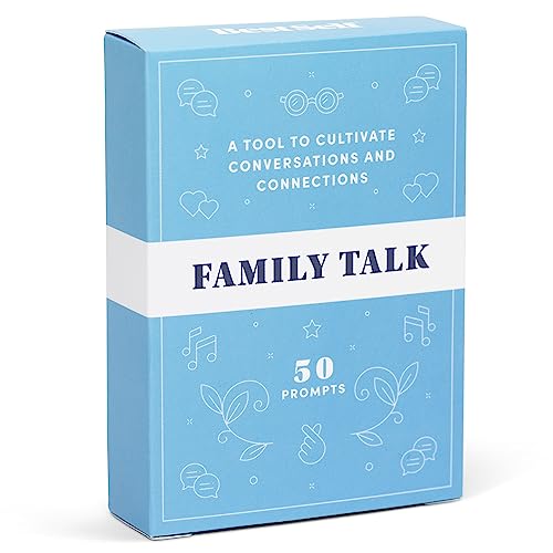 BestSelf Family Talk Deck - 50 Prompt Card Game for Family Game Night, Fun and Engaging Family Game for Kids and Adults, Perfect