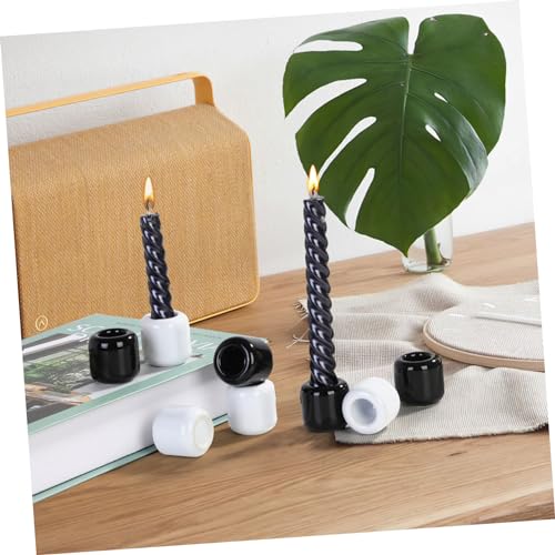 Luxshiny 16pcs Ceramic Chime Candle Holders Spell Candle Holders for Home Weddings Rituals and Altar Setup