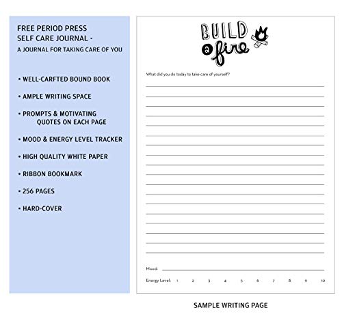 Free Period Press Self Care Inspirational Journal, Large Hardcover, 256 Pages, 7x9