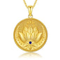Evil Eye Necklace for Women 925 Sterling Silver, Protection Necklace with Blue Evil Eye Charm, Evil Eye/Lotus Pendant Jewelry, Birthday Christmas Gifts for Her - style: Lotus Evil Eyes 02