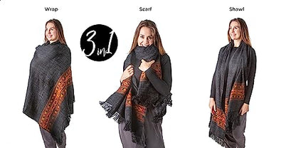 Meditation Shawl or Blanket, Exotic Shawl/Wrap, Oversize Scarf or Stole. Unisex