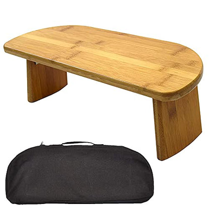 Portable Meditation Bench, Bamboo Meditation Stool Folding Knee Seat Bench Ergonomically Shaped Booster Seat - Esoteric Gifts