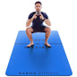 Large Exercise Mat – Extra Thick 10mm Workout Mat (72"x32") – Non-Slip TPE Yoga Mat for Women & Men – Pilates, HIIT, Fitness & Home Gym Mat – Includes Free Carry Bag - color: Blue - Printed