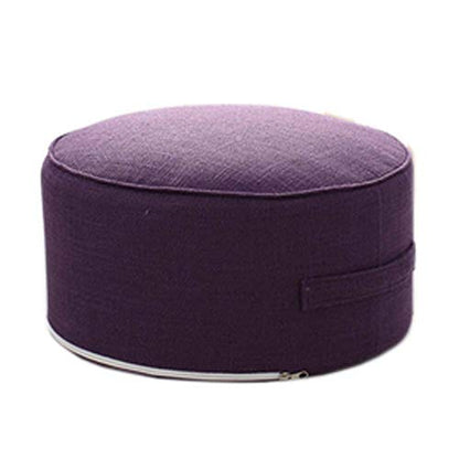FANCY PUMPKIN Yoga Meditation Tatami Floor Pillow Seat Cushion Zafu Foot Stool, Dark Purple - color: Dark Purple