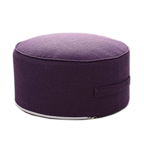 FANCY PUMPKIN Yoga Meditation Tatami Floor Pillow Seat Cushion Zafu Foot Stool, Dark Purple - color: Dark Purple