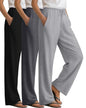 3 Pack Women's Lounge Pants Cozy Wide Leg Yoga Pants Casual Drawstring Loose Baggy Sweatpants with Pockets - color: Black, Dark Gray, Light Gray, size: Small