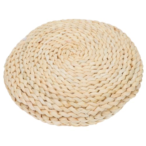 ERINGOGO Meditation Mat Thickened Home Meditating Cushion Seating Ground Pad Handwoven Seat Floor Straw Woven Pad