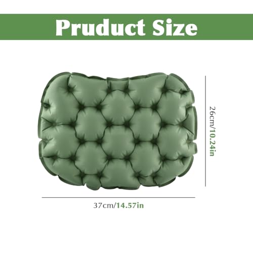 Inflatable Seat Cushion, Pump Up Lightweight Portable Airplane Seats Pad, Waterproof Chair Pad,Pressure Relief Seat Cushion for Long Flights Stadium Camping Office Trave