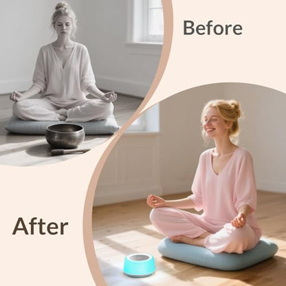 Kipcush Sleep Sound Machine& Tibetan Singing Bowl Machine Bundle for Sleep, Relax, Work, Night Feeding, Yoga, Meditation, Mindfulness, Healing, Chakra Healing and Stress Relief