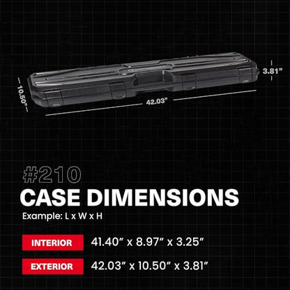 Condition 1 42” Economy Single Gun Carrying Case Model 210 with Foam, Long Storage Case, Fits Scope, Lockable TSA Friendly, Water Resistant, Made in USA, 42.03"x10.50"x3.81"
