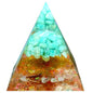 Tree of Life Orgone Pyramid,Natural Tianhe Stone&Black Gold Stone Orgonite Healing Crystal Pyramid,Crystal Stone Positive Reiki Energy Generator Collection Wealth Lucky Meditation Tool(6cm) - color: Red