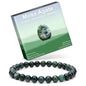 Handmade Natural Gemstone Stretch Elastic Bracelet,PE Film Anti-oxidation Packaging Natural Stone Crystal Healing Power Energy Gifts for Unisex Adult 4mm 6mm 8mm - color: Moss Agate, size: 6mm