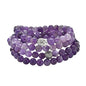 Buddha Charm Meditation Jewelry of 108 Mala Prayer Beads Bracelet or Necklace - style: Amethyst