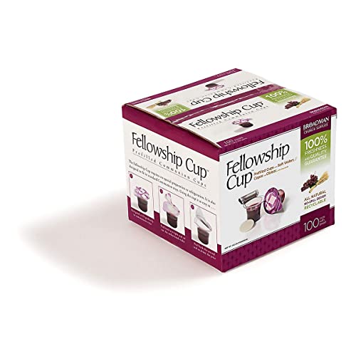 BROADMAN CHURCH SUPPLIES Pre-filled Communion Fellowship Cup, Juice and Wafer Set, 100 Count - size: 100 Count (Pack of 1)