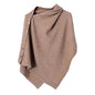 Women's Versatile Knitted Shawls Scarf Poncho Sweater Capes with Buttons Lightweight Spring Summer Fall Winter Wraps - color: Oatmeal