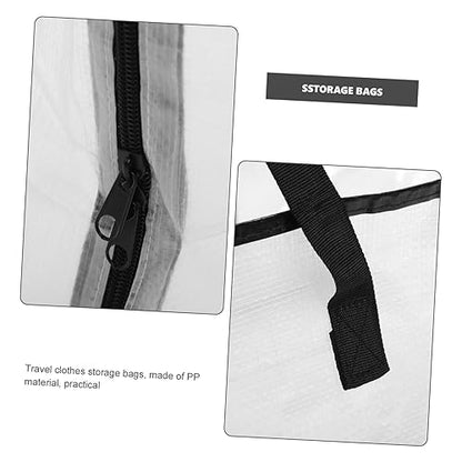 BESTYASH Multi-functional Storage Bag for Clothes Comforters and Blankets Heavy-duty Portable Moving Bag with Zipper and Strong Handles Capacity Semi-transparent Design