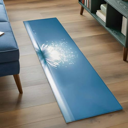 2x6ft Rectangle Rug,Meditation Lotus Flower Washable Area Rugs Non-Slip Accent Rug Asian Zen Spiritual Soft Circle Carpet for Living Room Bedroom Home Office Decor - size: 24x72in