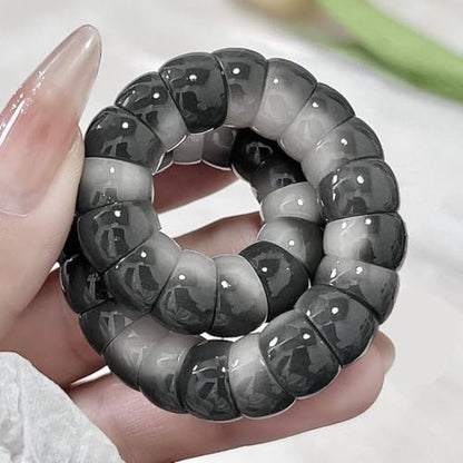MUDI Bracelet For Women, Bodhi Seed Beads Bracelets Fidget Healing Energy Protection Stretch to My Man Jewelry Gift - color: Oval Ink White
