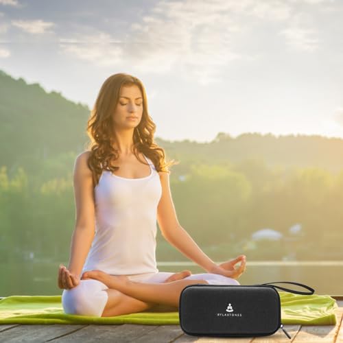 Electronic Tibetan Singing Bowl Portable 8 Healing Frequencies 396Hz-963Hz 6 Timer USB-C Rechargeable Bowl Meditation Device Set for Yoga Relaxation Stress with Portabl Travel Carrying Case