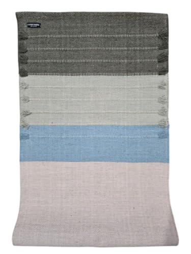Indian Handmade100 % Organic Anti Skid Multi Colour Cotton Yoga Mat - Eco-Friendly Hand-Woven Rug - Non-Slip & Thick (24”x72”x5mm) for Hot yoga & Everyday Fitness at Home - Comfortable & Foldable Extra-Long Mat - color: Multi 1