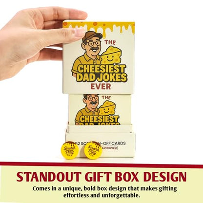 Scratch-Off Dad Joke Cards - Extra Funny Gift for Dad from Daughter, Son or Wife - Father's Day Gag Gifts for Men, Stocking Stuffers, White Elephant Gifts (52 Cards) - style: Dad Jokes (Most Popular)