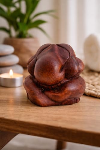 Weeping Buddha Yogi Meditation Wood Statue - OMA Brand