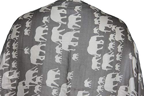 Tibetan Elephant Print Meditation Geometric Open Boho nyc Shawl Wrap Soft & Warm Pashmina Scarf Stole 26