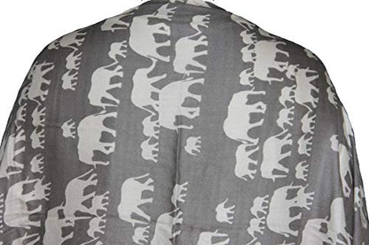 Tibetan Elephant Print Meditation Geometric Open Boho nyc Shawl Wrap Soft & Warm Pashmina Scarf Stole 26