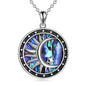 Moon Sun Star Necklace 925 Sterling Silver Abalone Shell Celestial Jewelry Gift for Women - color: Moon Sun Star Necklace