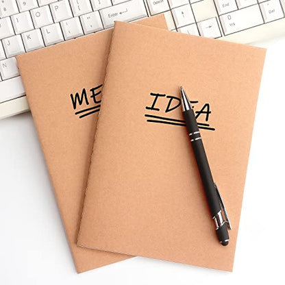 4 Pack Blank Kraft Notebooks, Blank Paper Sketchbooks for Drawing Doodling Writing,Travel Journal Set, A5, 36 Pages, 8.3” X 5.5”
