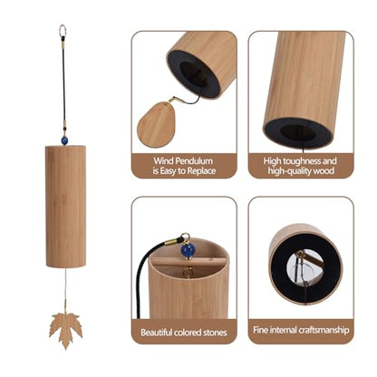 Meditation Chimes, Bamboo Wind Chimes, Wood Wind Chimes for Sound Healing, Meditation, Relaxing, Unique Decor Gift for Outdoor