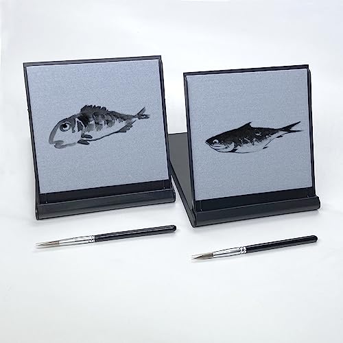 2 Pack Parallel Halo Water Drawing Board Mini Zen Buddha Meditation Drawing Board Paint with Water for Relaxation, Small Travel Size Magic Drawing Watercolor with Brush