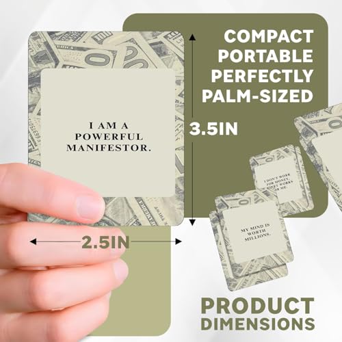 Isaac Liev Money Affirmations Cards - Motivational Daily Affirmation for Men Women, Manifestation Abundance Wealth Mindset Manifesting Card - Blessings Cards - Gift for Work, Office, Boss - style: Money Affirmation